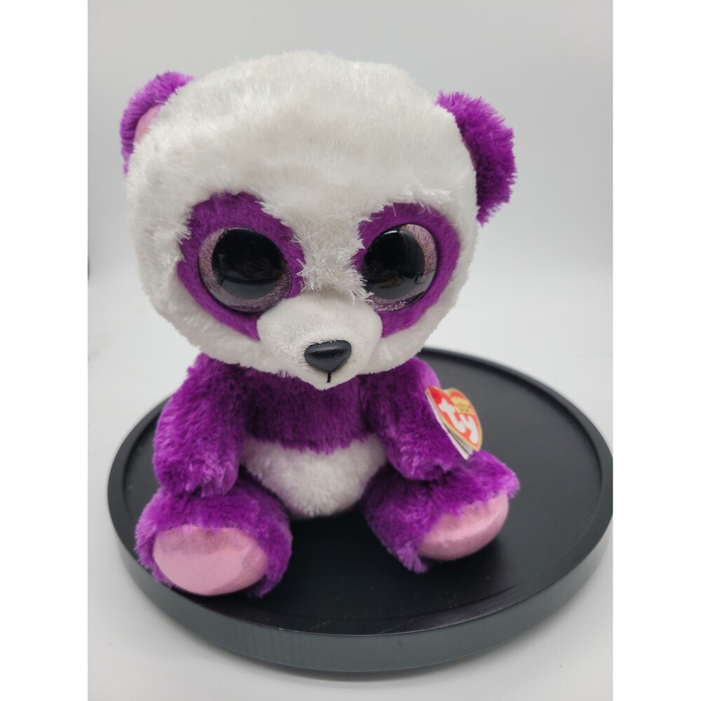 2016 Boom Boom the Purple Panda Ty 9" Beanie Boos With Tags